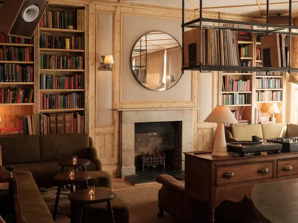 SynSisal® Astoria Bark Rug with Linen Border at The Library - The Hero Maida Vale in London